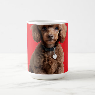 Poodle Chic” – Plyschig Poodle Crossbody-väska Kaffemugg