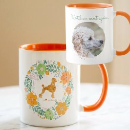 Poodle Custom Memorial Floral Mug with Photo Mugg