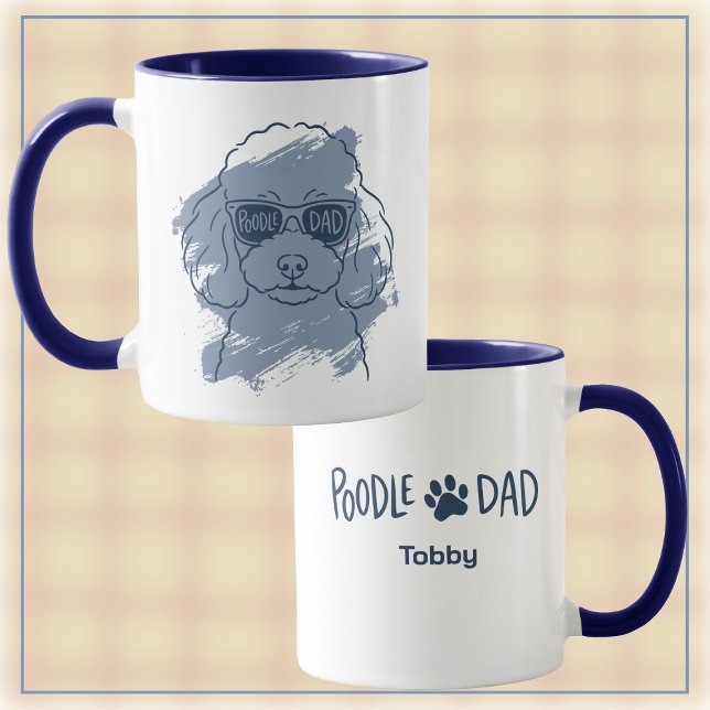 Poodle Dad Mug – Custom Name Dog Lover Gift Mugg (Skapare uppladdad)