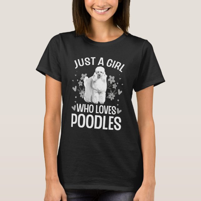 Poodle Design For Girls Women Standard Poodle T Shirt (Framsida)