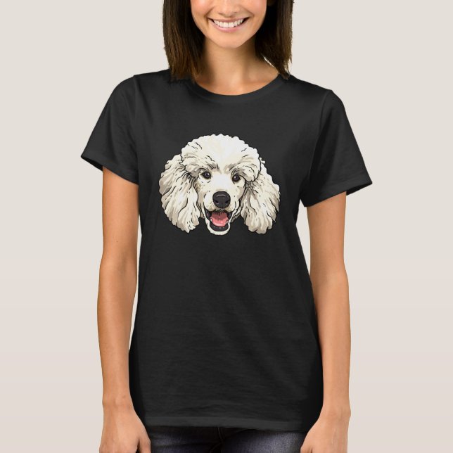 Poodle Dog Face Puppy Pet Animal Poodle  Poodle Mo T Shirt (Framsida)
