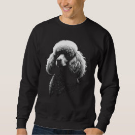 Poodle Dog Head Dark Art Black Sweatshirt