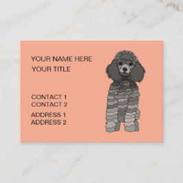 Poodle Dog Pet Grooming Visitkort