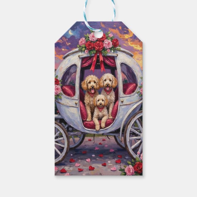 Poodle Dog Valentine's Day  Presentetikett (Framsidan)