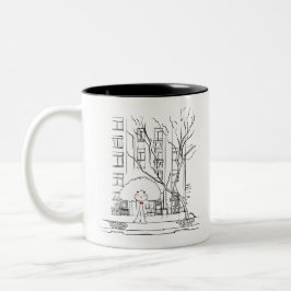 Poodle-gatan Två-Tonad Mugg