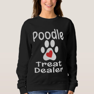 Poodle godsaks handlare Paw Print Hjärta Hundälska T Shirt