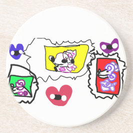 Poodle heart  underlägg