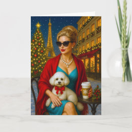 Poodle Holiday Card Helgkort