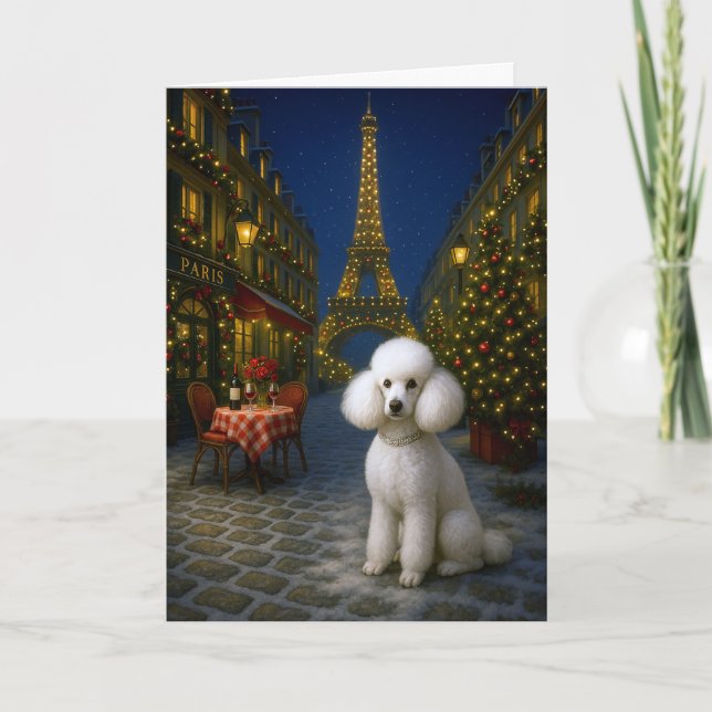 Poodle Holiday Card Helgkort (Framsida)