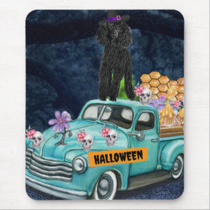 Poodle Hund Halloween Lastbil Skräcknatt Musmatta