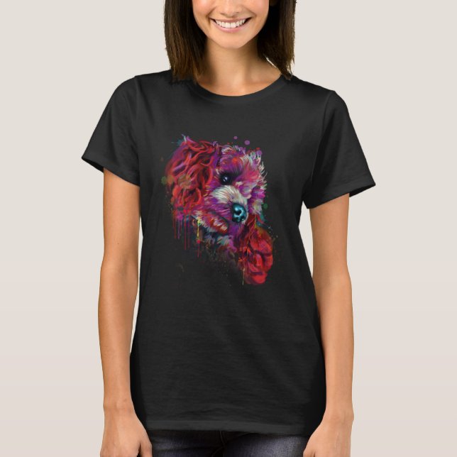 poodle Hundmamma  1 T Shirt (Framsida)