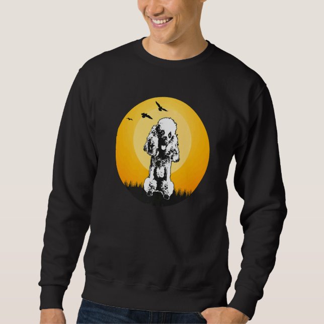 Poodle Hundras 35 Lång Ärmad Tröja (Framsida)