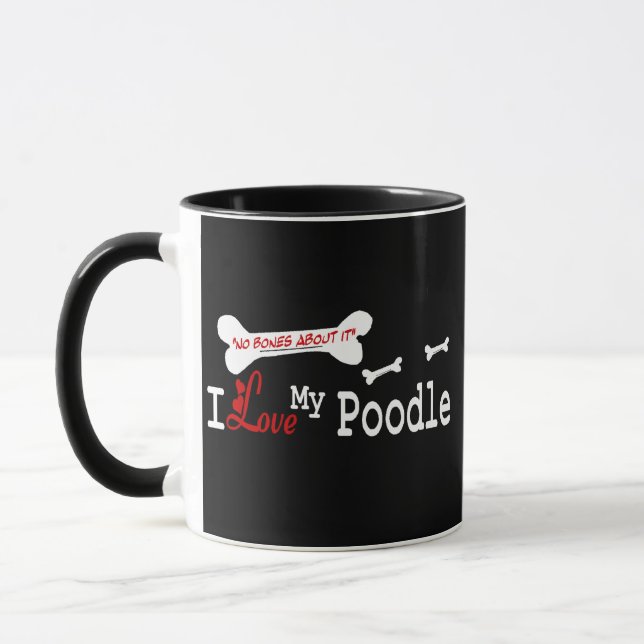 Poodle (jag älskar) mugg (Vänster)