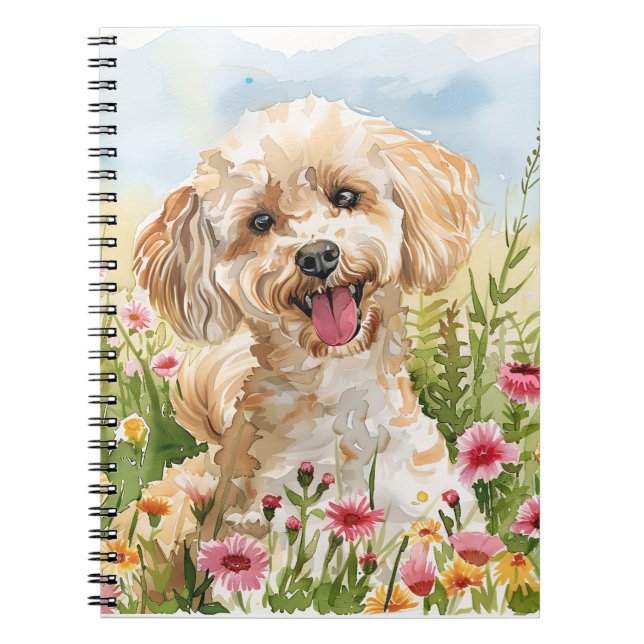 Poodle Journal – Hundmamma-anteckningar Anteckningsbok (Framsidan)