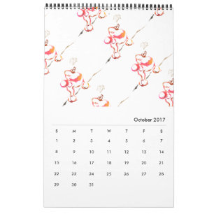 Poodle kalender mönster
