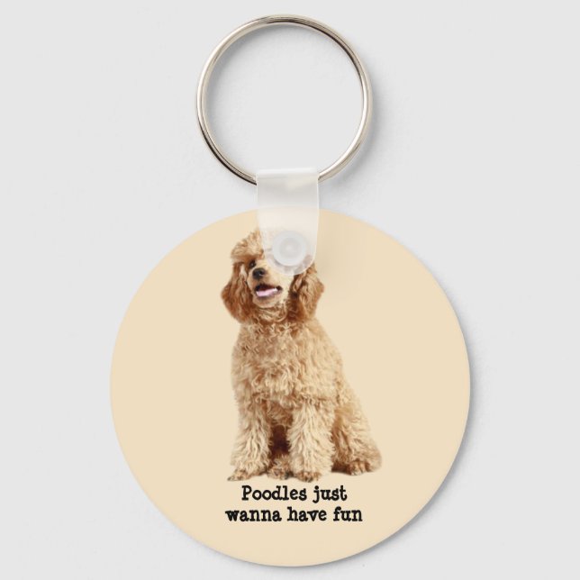 Poodle Keychain Nyckelring (Framsida)