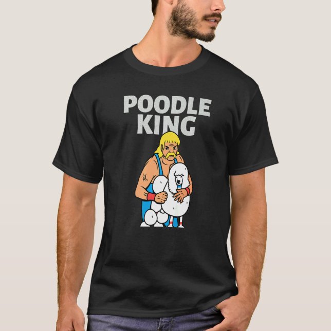 Poodle King Mullet Time Business In Front Party In T Shirt (Framsida)