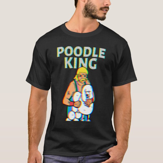 Poodle King Mullet Time Business In Front Party In T Shirt (Framsida)