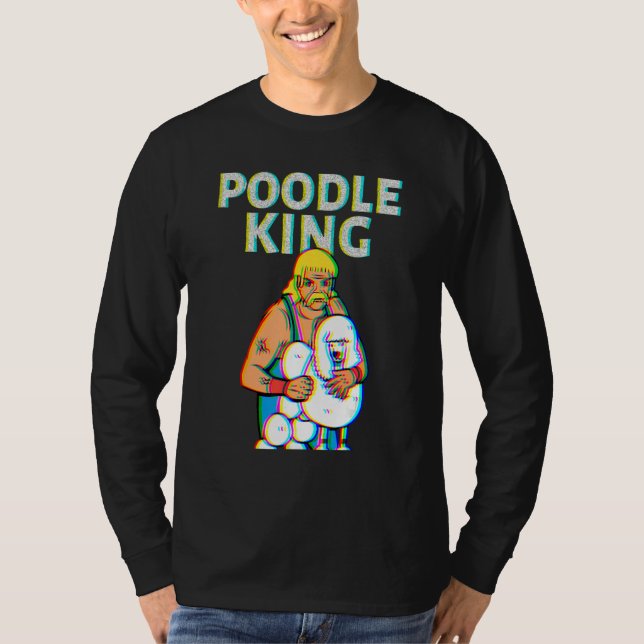 Poodle King Mullet Time Business In Front Party In T Shirt (Framsida)