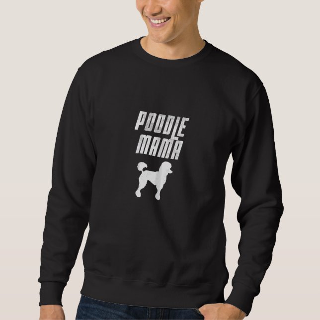 Poodle Mama Husdjursuppfödare Valp Hund   Lång Ärmad Tröja (Framsida)