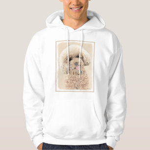 Poodle Miniatyr Leksak Aprikos Kräm Brun Hund Kons Sweatshirt Med Luva