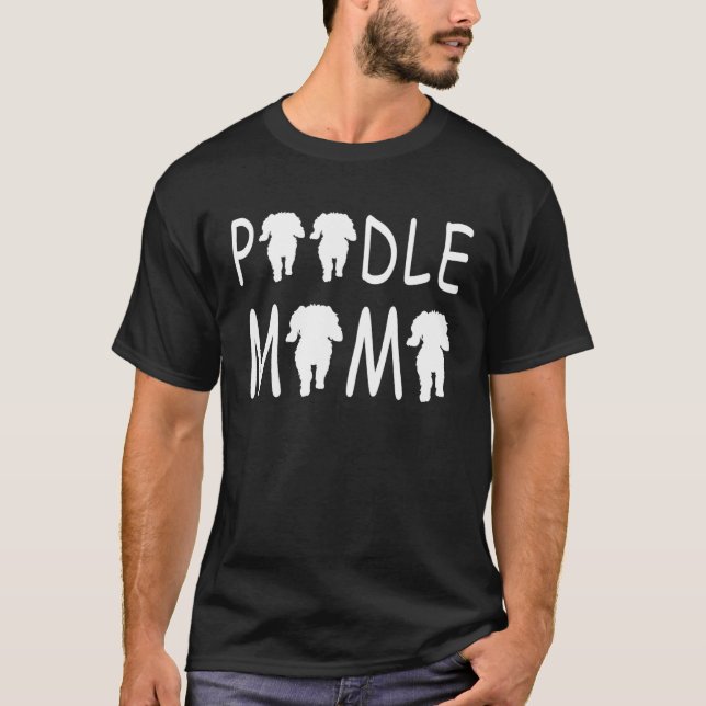 Poodle Mum  Cute T Shirt (Framsida)