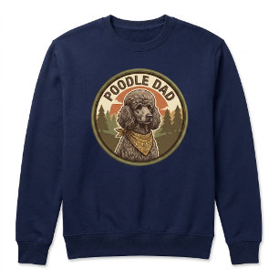 Poodle Pappa Crewneck   Doodle Hundpappa Present V Lång Ärmad Tröja