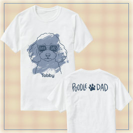 Poodle Pappa Herr T-shirt Anpassat Namn Present