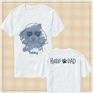 Poodle Pappa Herr T-shirt Anpassat Namn Present