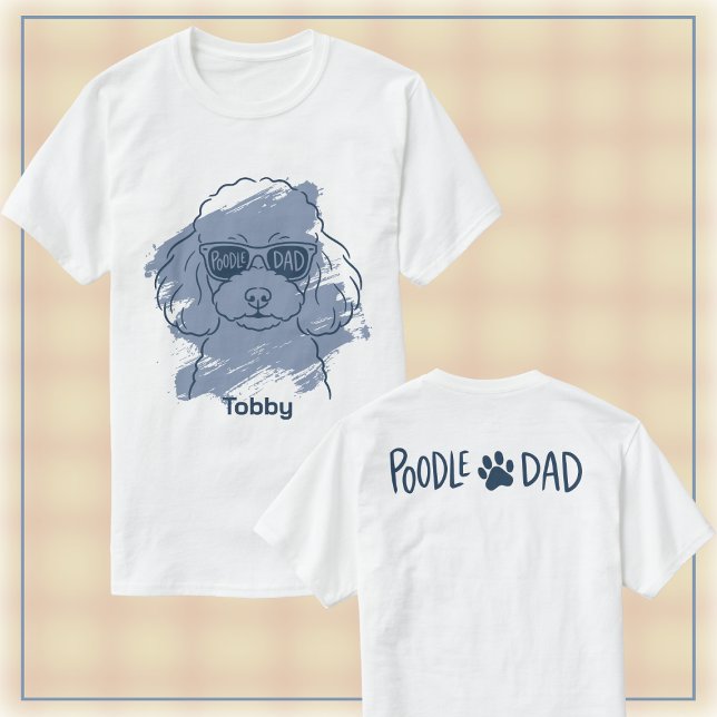 Poodle Pappa Herr T-shirt Anpassat Namn Present (Skapare uppladdad)