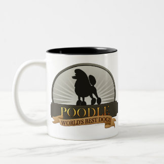 Poodle.png Två-Tonad Mugg