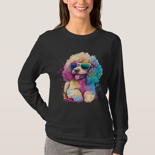 Poodle Pop Dog Mom Dog  Cute Poodle Puppy Girls T Shirt (Framsida)