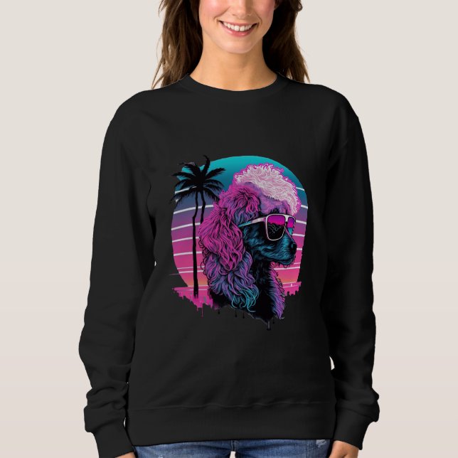 Poodle s Synthwave Dreamland T Shirt (Framsida)