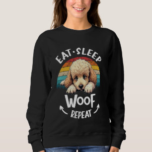 Poodle Standard Miniatyr Leksaks Poodle Ät Sova Up T Shirt