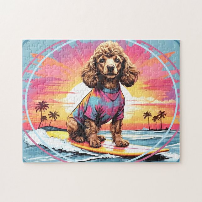 Poodle Surfing Pussel (Horisontell)