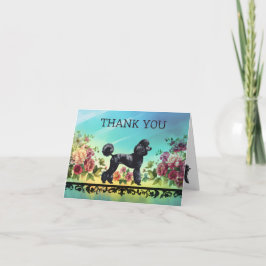 Poodle Thank You Notecard Tack Kort