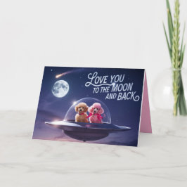 Poodle Valentine Card Helgkort