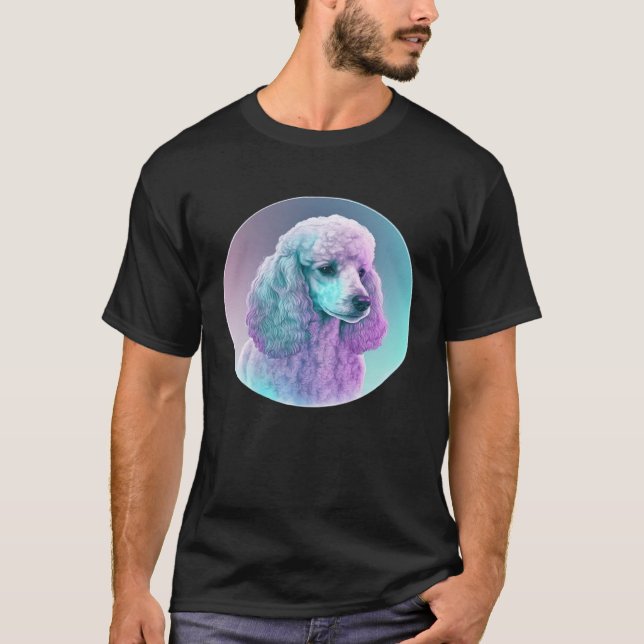 Poodle Vaporwave Retrowave Aesthetic  1 T Shirt (Framsida)