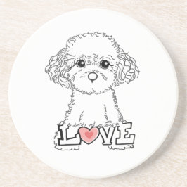 Poodle with Love Underlägg