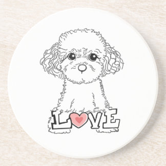 Poodle with Love Underlägg