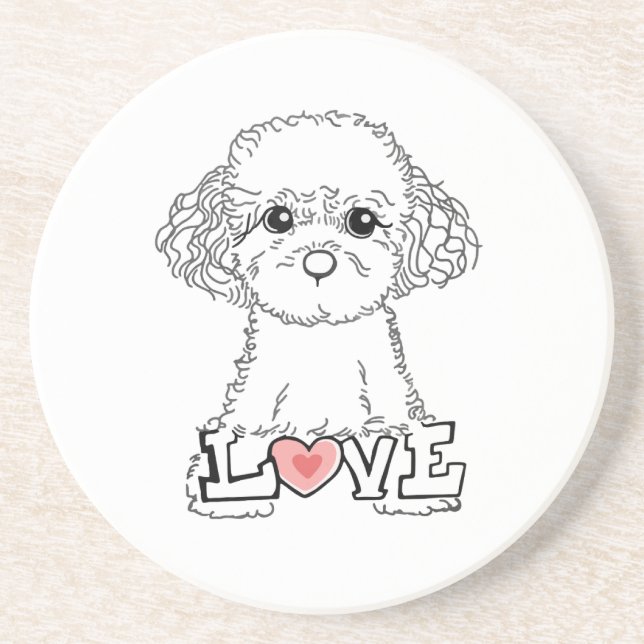 Poodle with Love Underlägg (Framsidan)
