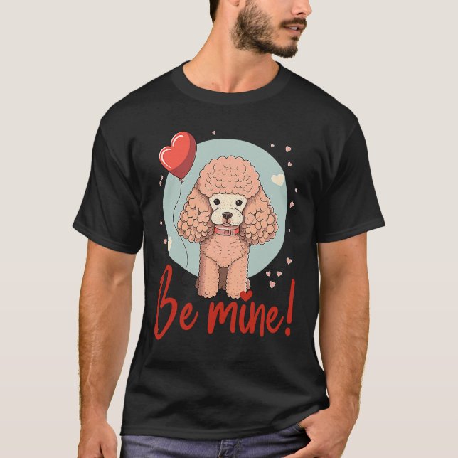 Poodledog med Heartballongdonga T Shirt (Framsida)