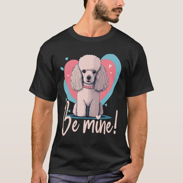 Poodledog med Hearts Hund Kärlek T Shirt (Framsida)