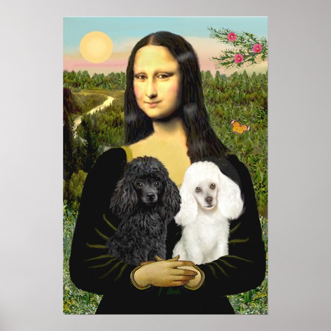 Poodlepar (Svart + Vit) - Mona Lisa Poster (Framsidan)