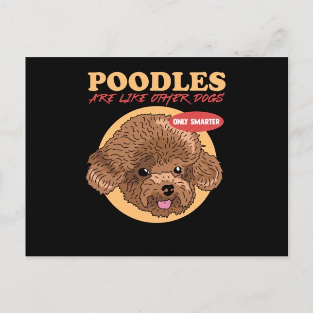 Poodles Are Smarter Dog Owner Poodle Vykort (Framsida)