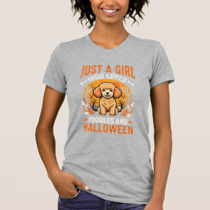 Poodles Halloween Flicka Hund Ägare Design_1 T Shirt