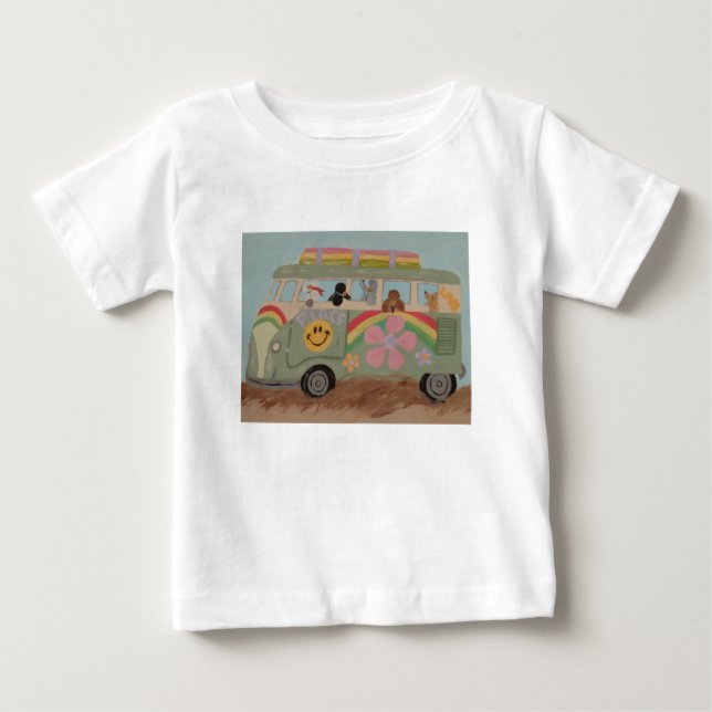 Poodles i Hippie Van T Shirt (Framsida)