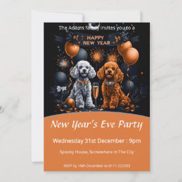 Poodles New Year's Eve Party Inbjudningar