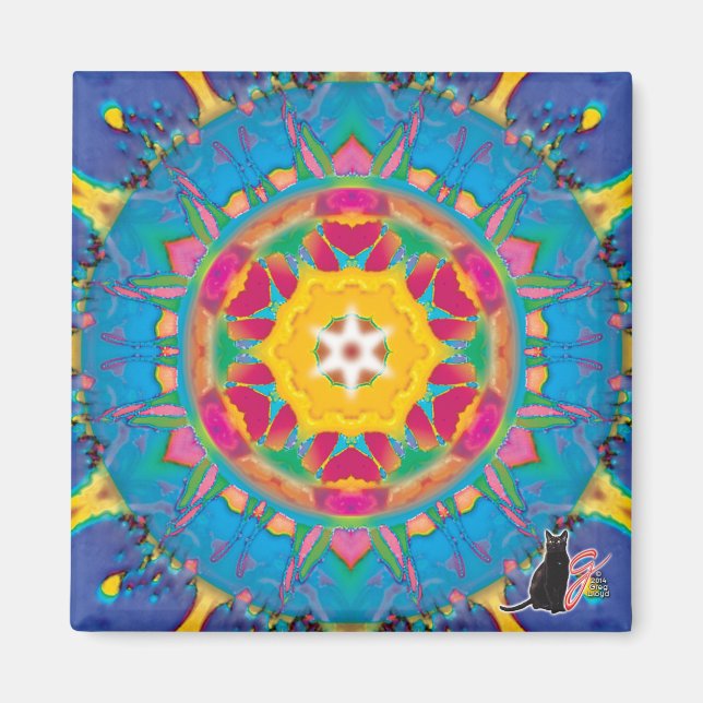 Poof Boll Kaleidoscope Magnet (Framsidan)