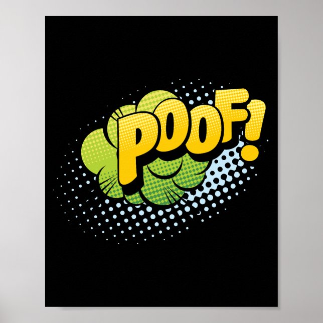 Poof! Magic Pop Art Tecknad Explosion Poster (Framsidan)